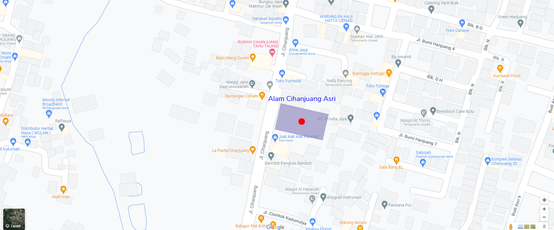 Peta Alam Cihanjuang Asri